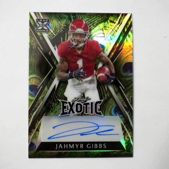 2023 Leaf Exotic Jahmyr Gibbs Rookie Auto #8/10 Alabama | Lions NM/MT - Picture 1 of 3